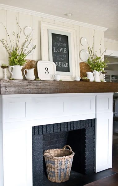 Faux Fireplaces — Yay or Nay? -   24 fixer upper mantle decor
 ideas