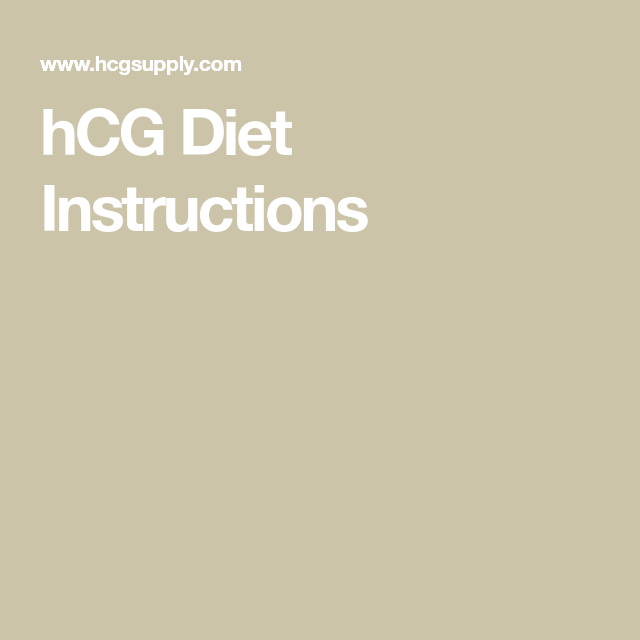 hCG Diet Instructions -   24 hcg diet instructions
 ideas