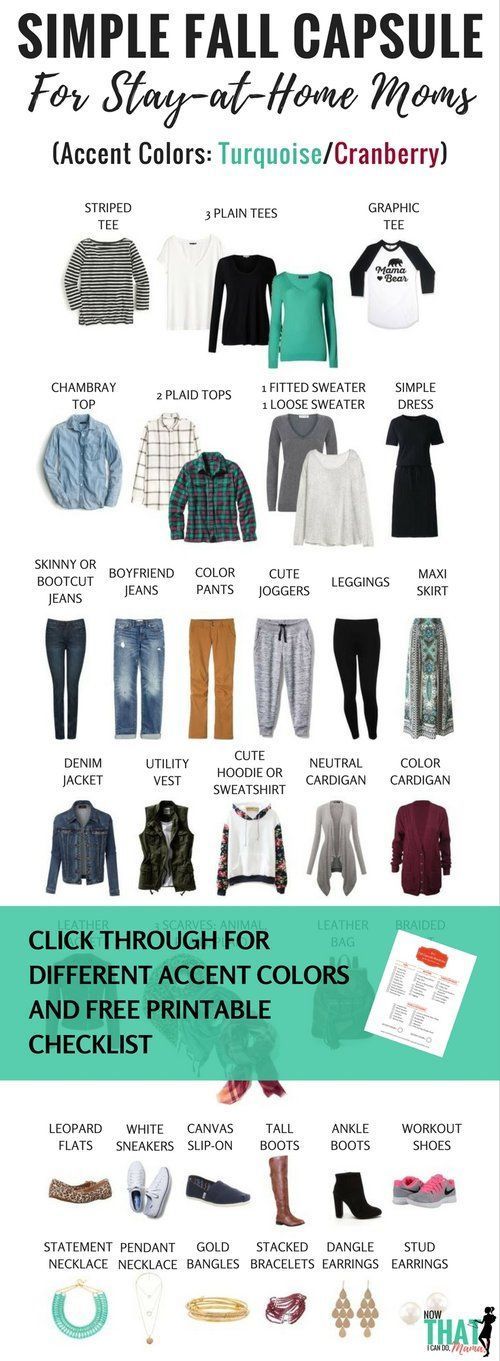 Basic Fall Capsule Wardrobe (72+ Outfits) for the Stay-at-Home Mom - FREE download -   24 mom style blog
 ideas