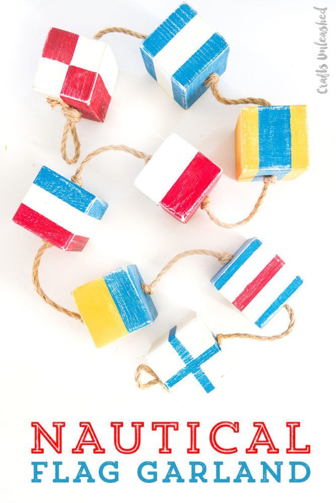 DIY Flag Garland: Nautical Decor - Consumer Crafts -   24 nautical decor printable
 ideas