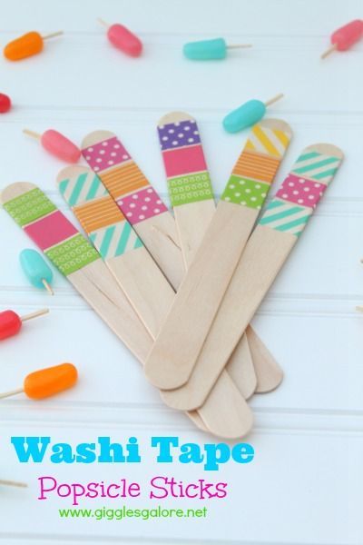 Washi Tape Popsicle Sticks -   24 popsicle stick bookmarks
 ideas