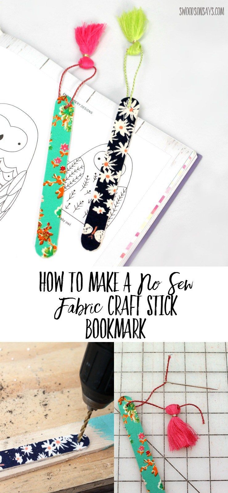 How To Make A No Sew Fabric Bookmark -   24 popsicle stick bookmarks
 ideas