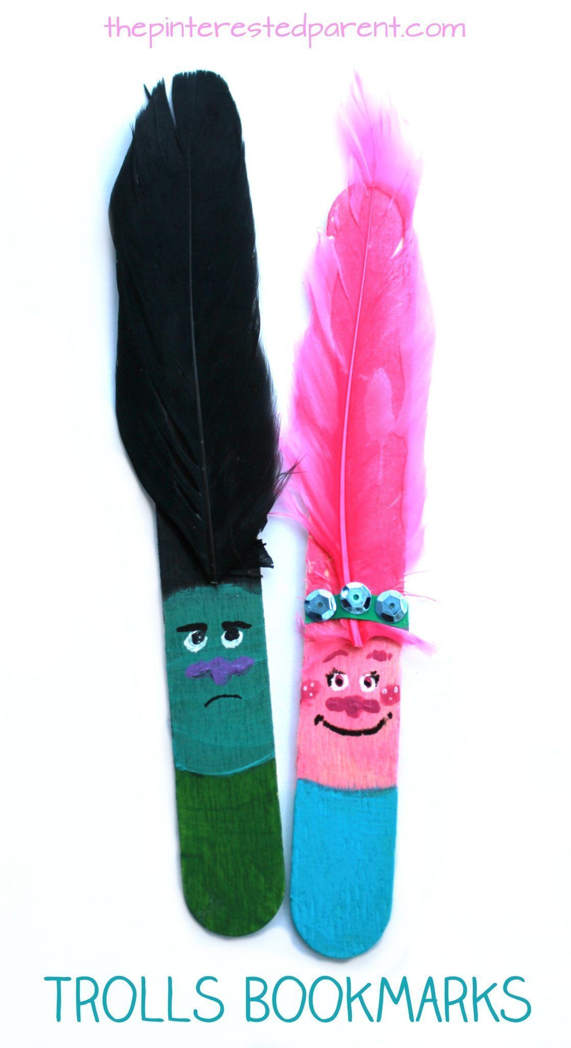 Craft Stick Trolls Bookmarks -   24 popsicle stick bookmarks
 ideas