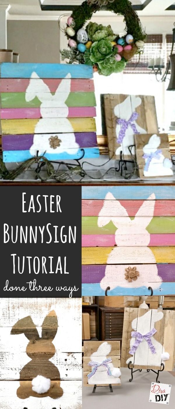 Easter Decorations: How to Make Bunny Art -   24 spring decor wood
 ideas
