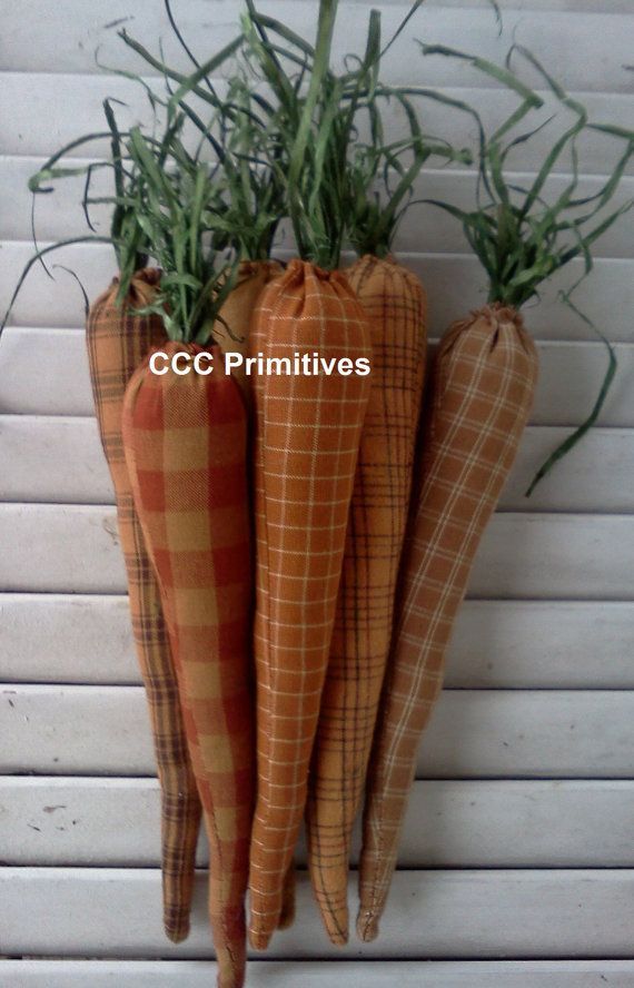 Primitive Carrots Bowl Filler 8 1/2 inches long - Country Carrots - Primitive Handmade Carrots - Pri -   24 spring decor wood
 ideas