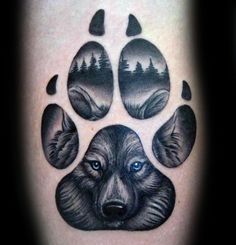 50 Wolf Paw Tattoo Designs For Men - Animal Ink Ideas -   24 tattoo arm wolf
 ideas