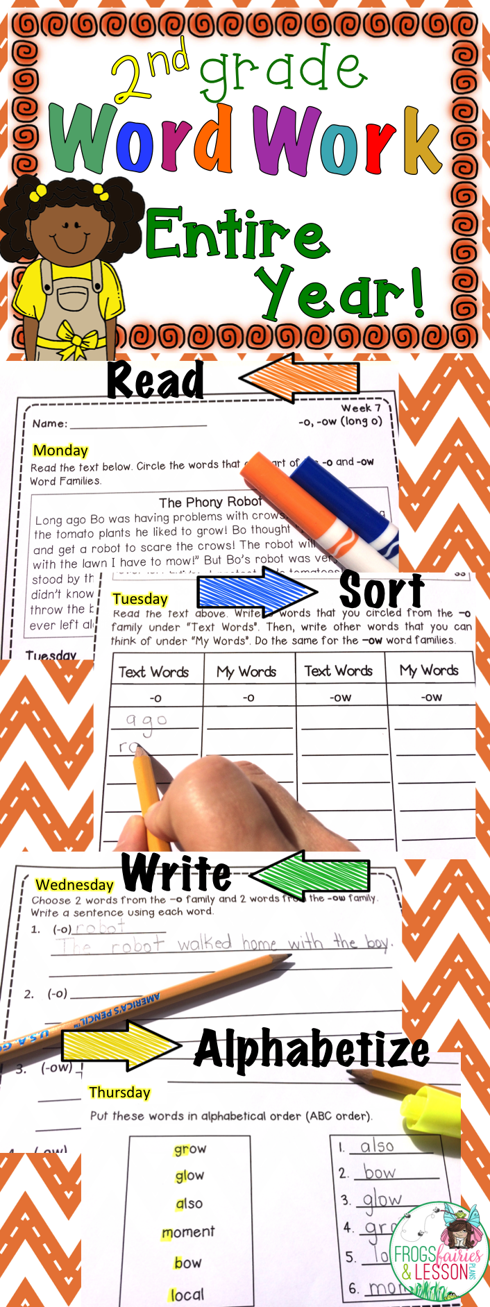 Second Grade Word Work - Whole Year -   25 2 week families
 ideas