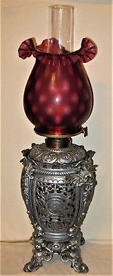 Fantastic Antique Figural Cast Metal Converted Oil Lamp by Edward Miller & Co -   25 antique decor lamps
 ideas
