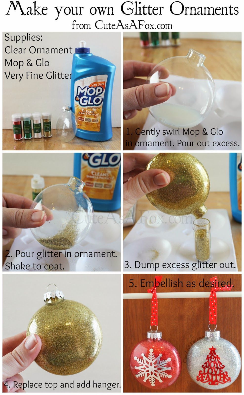 DIY Glitter Ornaments -   25 cute diy ornaments
 ideas