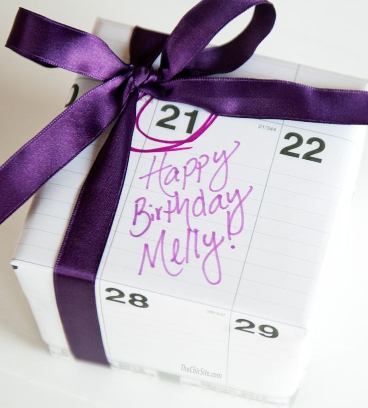 Calendar Wrapping Paper -   25 diy birthday wrapping ideas