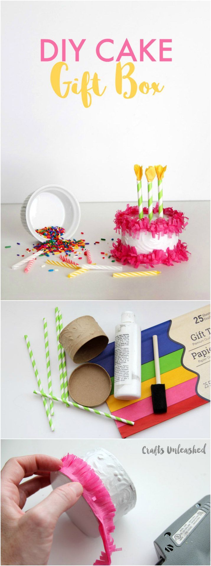 Gift Box DIY: Paper Mache Cake Box - Consumer Crafts -   25 diy birthday wrapping ideas