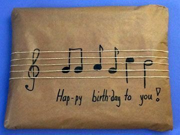 Gift Wrapping Inspiration : Musical Wrapping Geburtstagsgeschenke verpacken -   25 diy birthday wrapping ideas