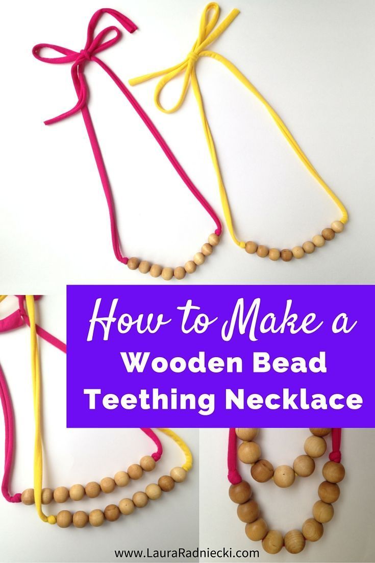 How to Make a Wooden Bead Teething Necklace -   25 diy necklace for mom
 ideas