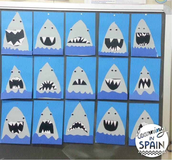 End of the year sharks -   25 ocean crafts shark
 ideas