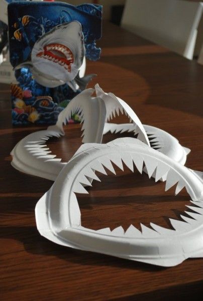 34 Amazing Paper Plate Crafts for Kids! -   25 ocean crafts shark
 ideas