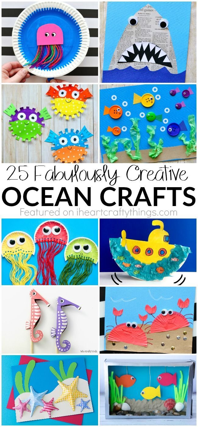 25 Fabulously Creative Ocean Crafts -   25 ocean crafts shark
 ideas