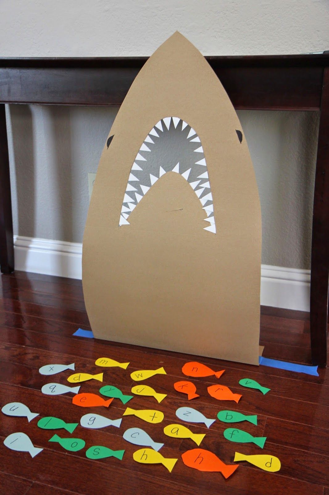 Feed the Shark Alphabet Game for Kids -   25 ocean crafts shark
 ideas