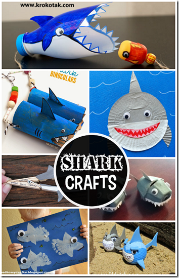 12 FUN Shark Crafts for Kids -   25 ocean crafts shark
 ideas