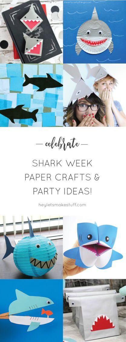 Shark Week Crafts & Party Ideas -   25 ocean crafts shark
 ideas
