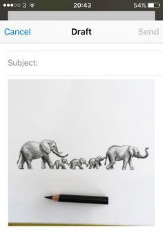 Elephant tattoo drawing Family of elephants -   15 tattoo family tiere
 ideas