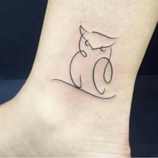 Image result for minimalist owl tattoos -   15 tattoo family tiere
 ideas