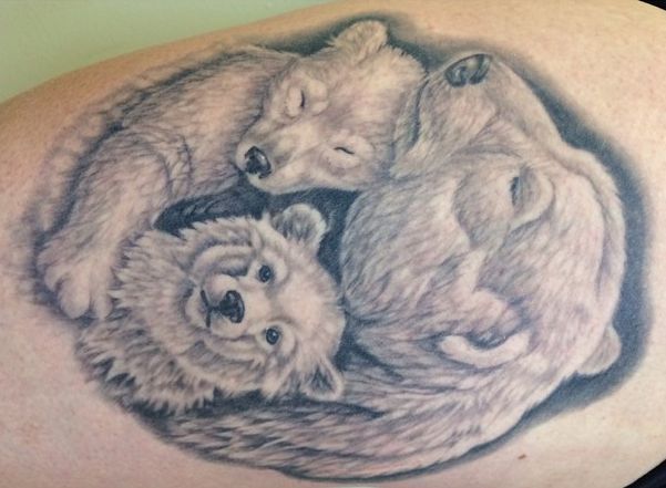 Polar Bear Tattoo Designs with meanings – 15 ideas -   15 tattoo family tiere
 ideas