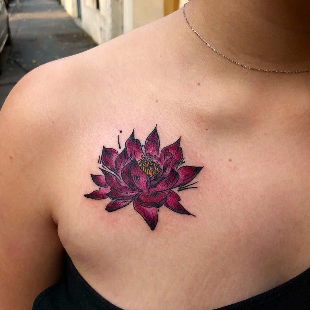 Pretty Lotus Tattoo Designs 2019 - Page 31 of 43 -   18 lotus tattoo sleeve
 ideas