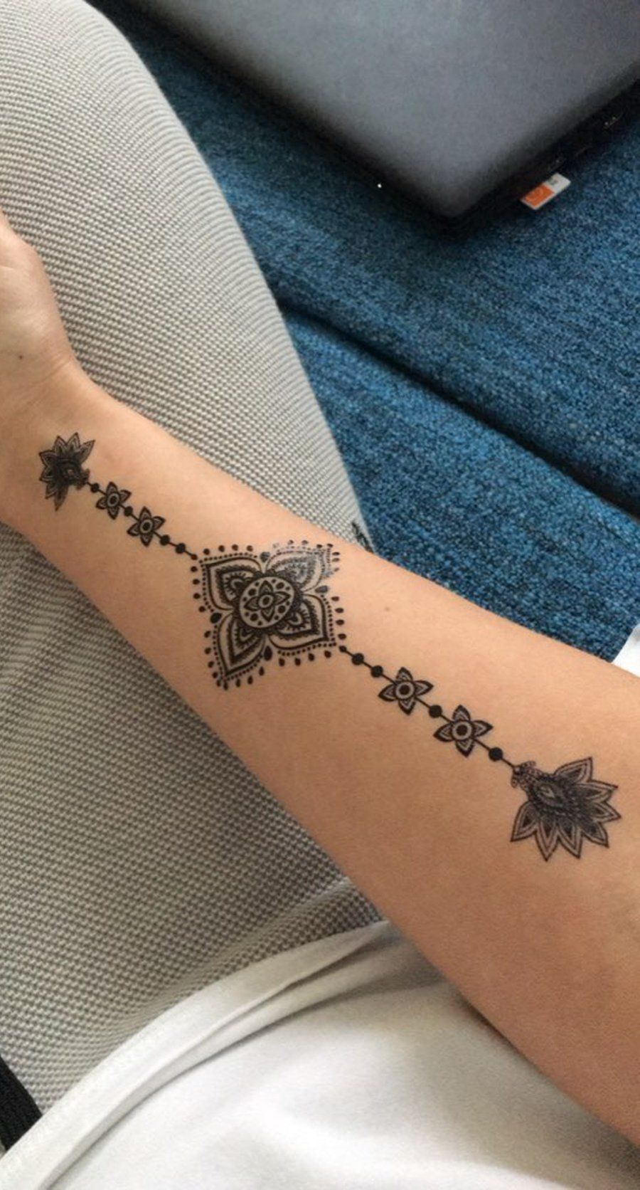 Aiyana Tribal Lotus Temporary Tattoo -   18 lotus tattoo sleeve
 ideas
