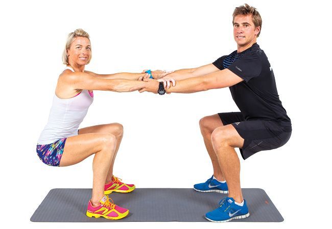 5 ejercicios para realizarlo en pareja. | ?Ponte fit en pareja! ~ Reto de 30 d?as Fitness -   18 parejas fitness gym
 ideas
