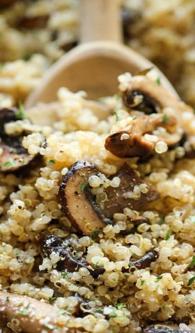 Garlic Mushroom Quinoa -   19 best quinoa recipes
 ideas