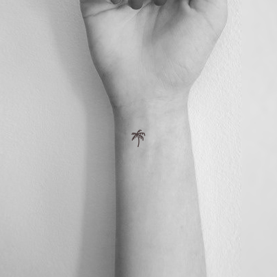 Tiny Palm Tree Temporary Tattoo (Set of 4) -   20 tattoo arm back
 ideas