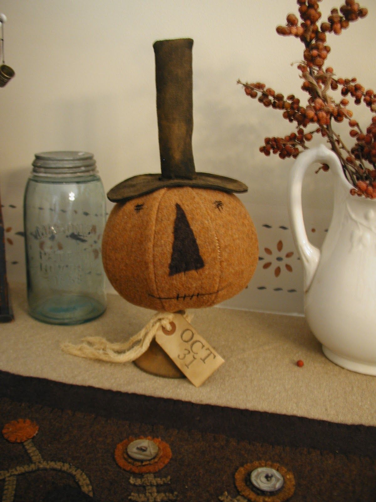 Threadwork Primitives (Nan): It's Been Too Long -   21 primitive autumn crafts
 ideas