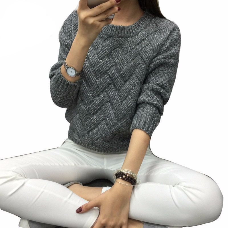 Women Fashion 2016 spring sweaters basic casual knitting winter Pullover -   21 style 2016 fashion
 ideas