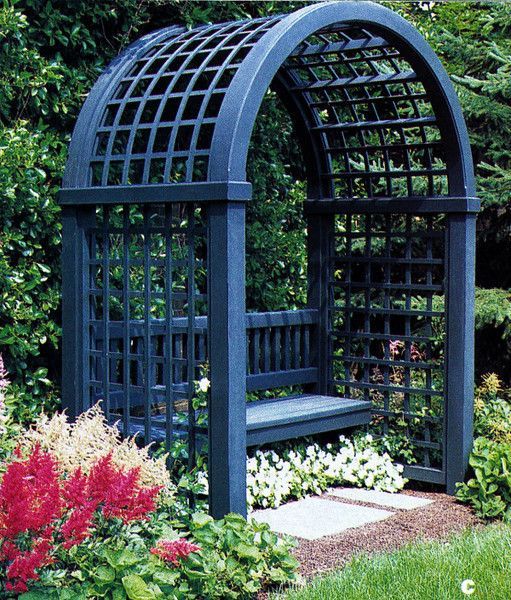 Secret garden arbor -   22 blue garden bench
 ideas