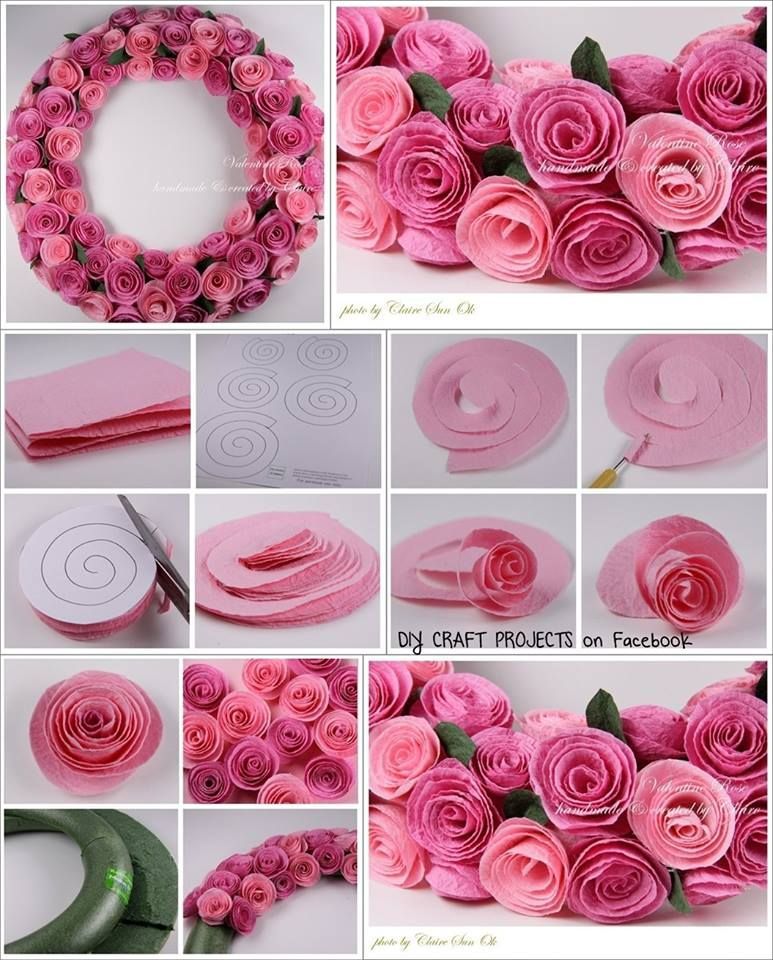 DIY Paper Spiral Rose and Decoration -   22 diy flower tutorial ideas