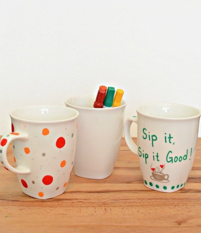Painted Sharpie Mugs (that won't wash off -   22 sharpie crafts writing
 ideas