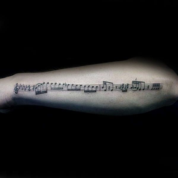 75 Music Note Tattoos For Men - Auditory Ink Design Ideas -   22 unique tattoo music
 ideas