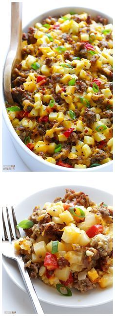 Easy Breakfast Casserole with Sausage, Hashbrowns and Eggs -   23 breakfast sausage recipes
 ideas