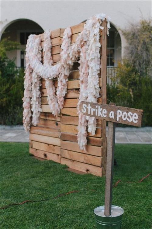 33 DIY Outdoor Photo Booth Ideas for Your Next Party -   23 diy pallet backdrop
 ideas