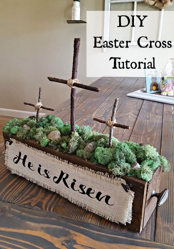 How to Make a Wooden Cross for Beautiful Decor -   23 easter diy decorations
 ideas
