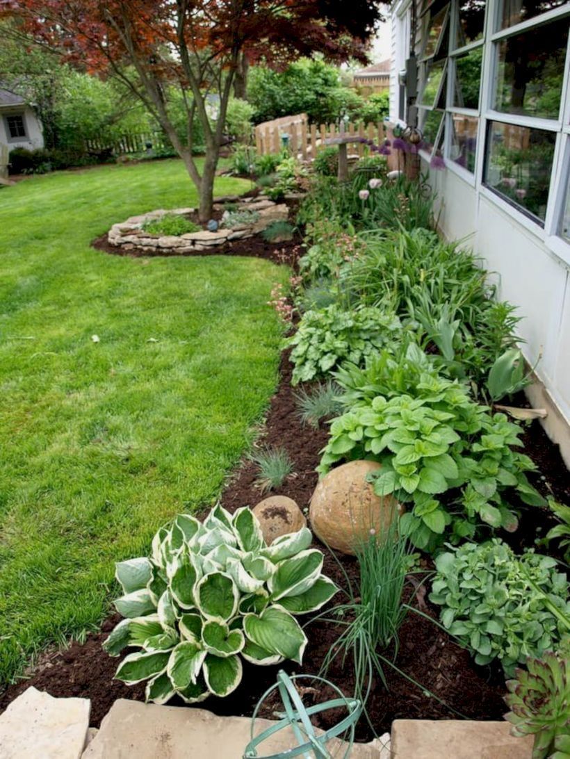 41 Easy, Simple and Cheap landscape ideas for front yard -   23 easy front garden
 ideas