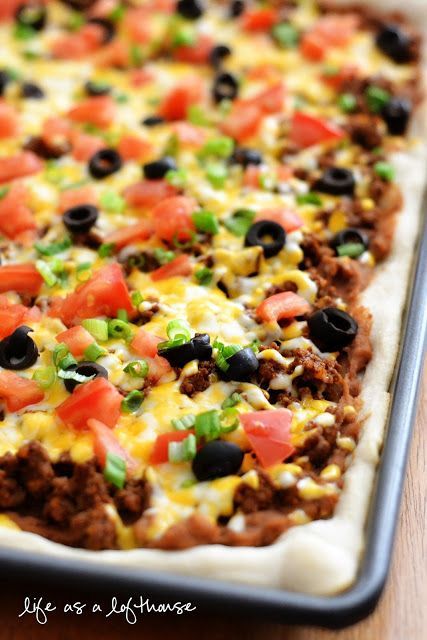 This Taco Pizza is probably one of my favorite recipes I’ve blogged about. It makes the Top 5 list, for sure. We loved everything about it. The colors of all the veggies, the yummy taco flavor, the fact that it was a ‘pizza’, and that it made for some delicious leftovers! This is the kind of... Read More » -   23 hamburger pizza recipes
 ideas