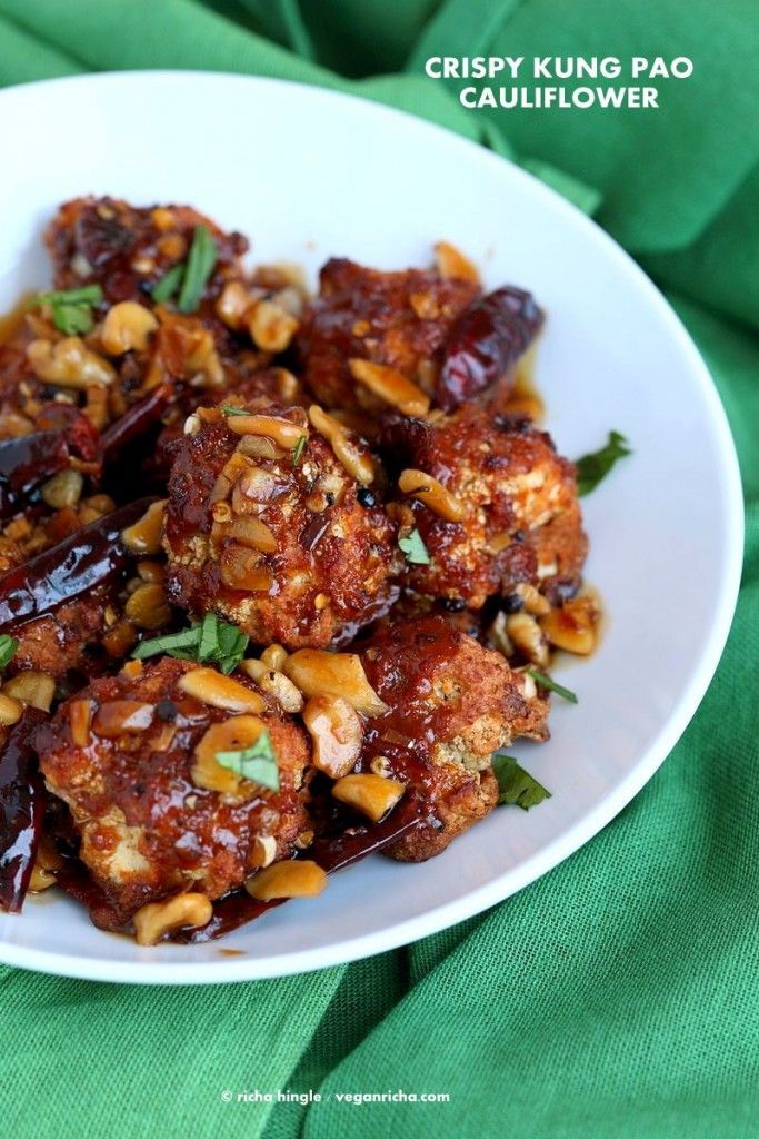 Spicy Crispy Kung Pao Cauliflower -   23 vegetarian chinese recipes
 ideas