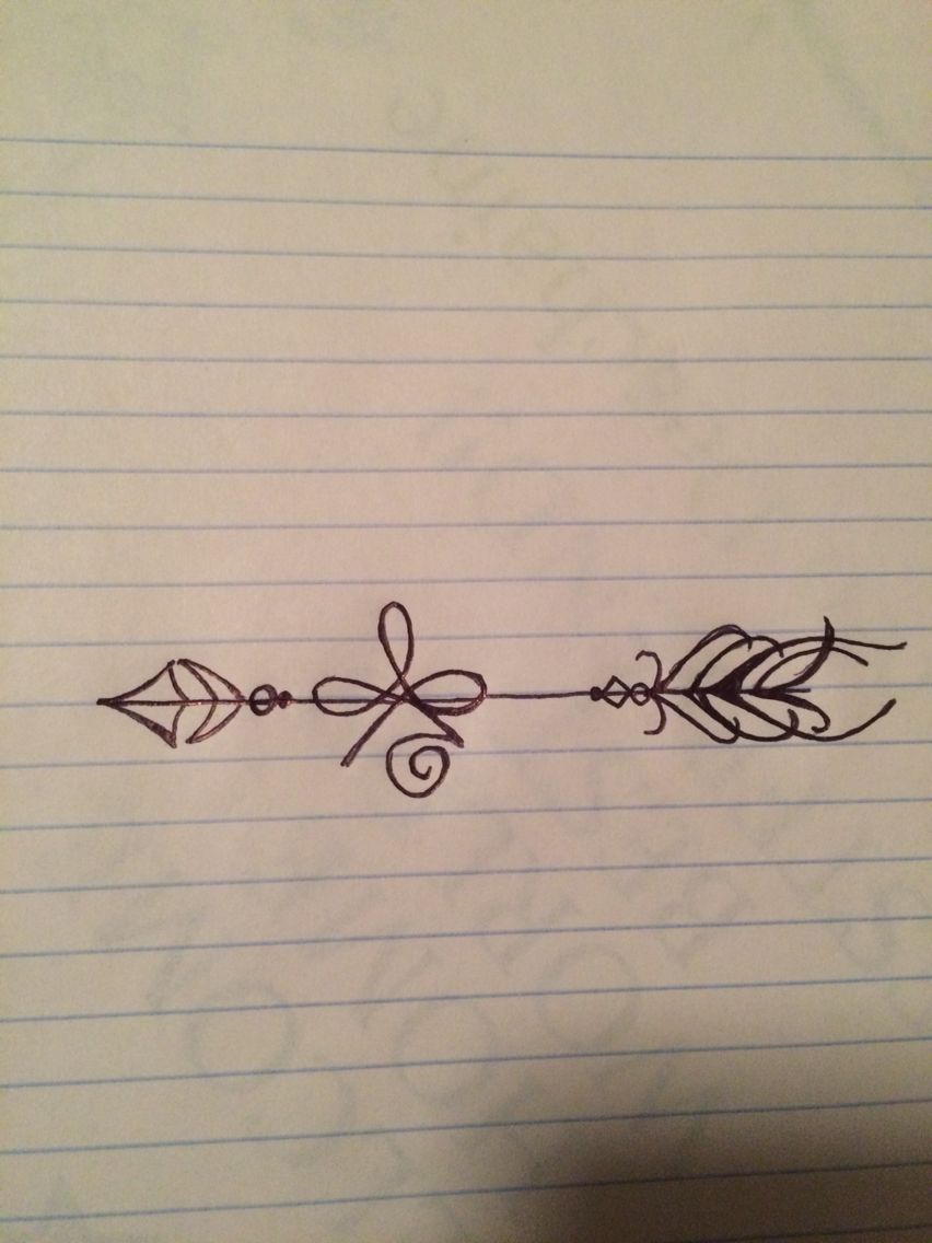 The tattoo i drew up the celtic symbol for strength with an arrow going through it the arrow. Arrows can only be shot by pulling it backward. When life is dragging you back by difficulties, it means it's going to launch you in to something great. So just focus and keep aiming. -   23 white tattoo arrow
 ideas