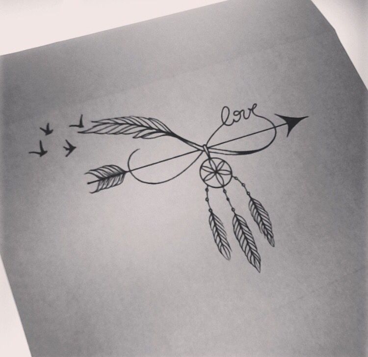 Arrow/Infinity/Dream Catcher/Birds Tattoo -   23 white tattoo arrow
 ideas