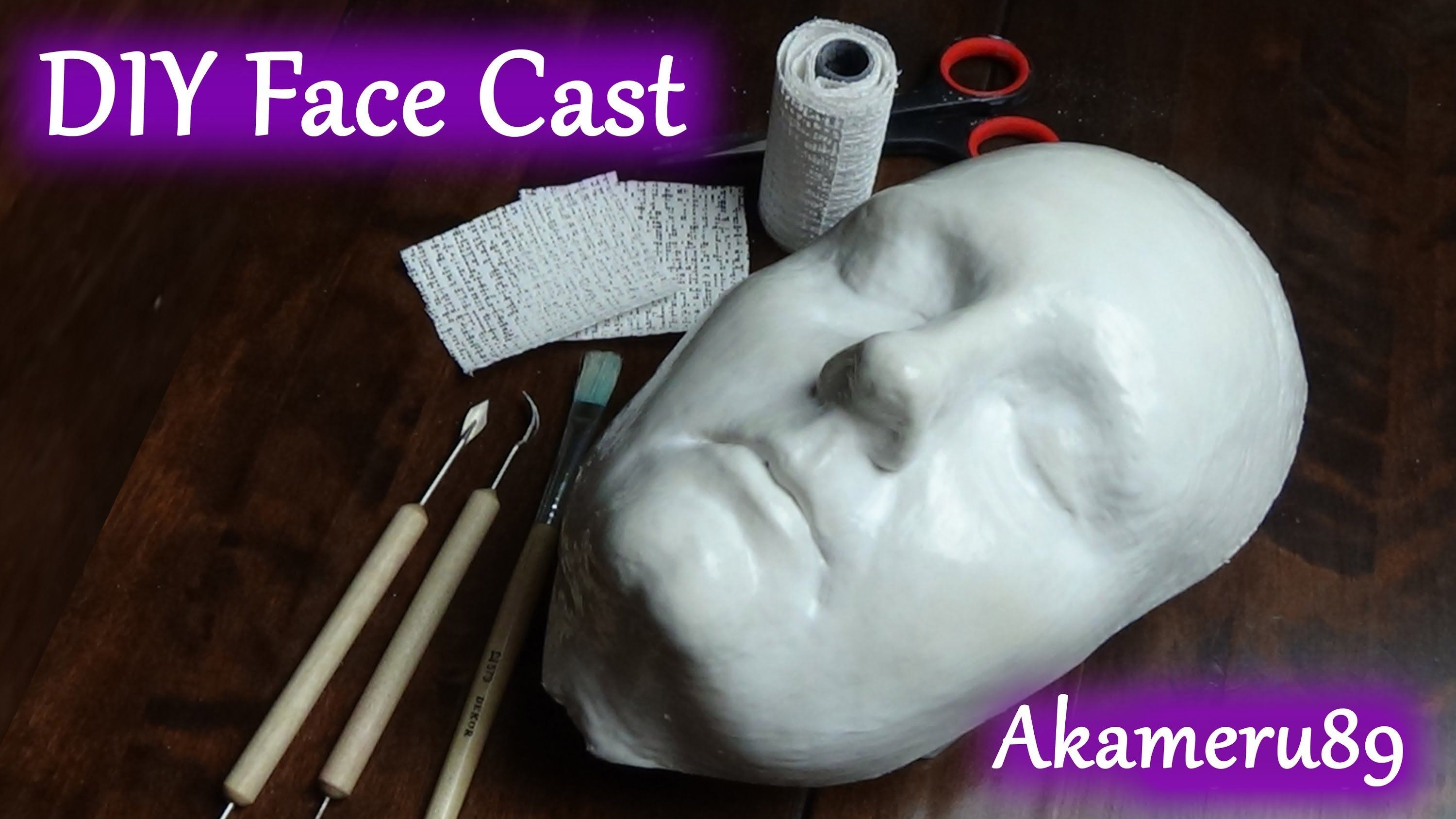 Hi Guys! I wanted a face cast to masks and such on an decided on making my own :) I did it by making a full face mask on my self with plaser gauze (don't do ... -   24 diy face cast
 ideas