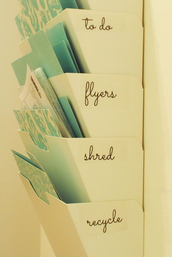 Clean Out the Paper Clutter: Managing our Mail -   24 diy organization mail ideas
