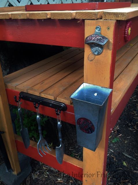 diy potting bench bar - Google Search -   24 diy outdoor sink
 ideas