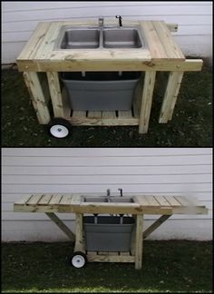 Mobile Garden Sink -   24 diy outdoor sink
 ideas
