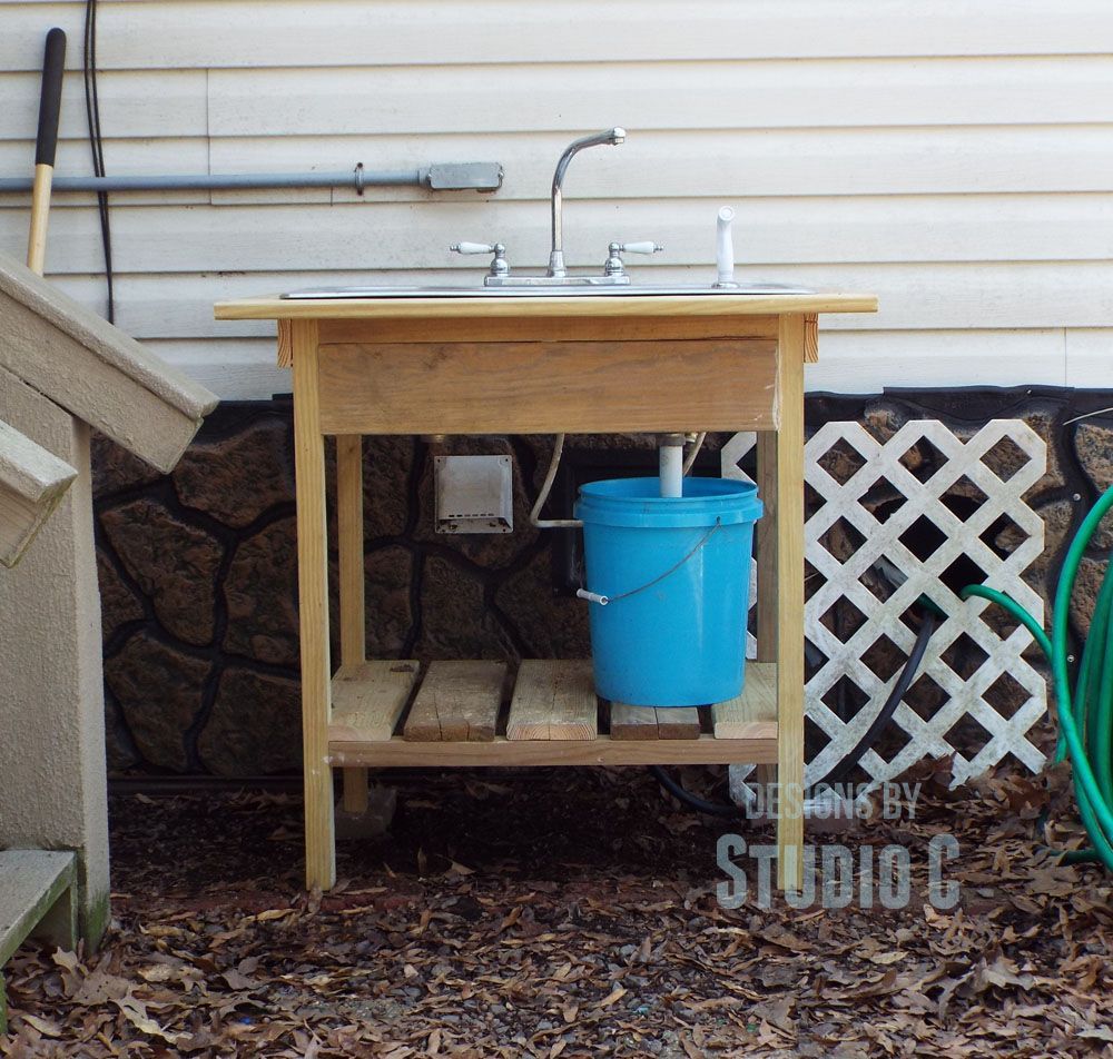 Build an Outdoor Sink and Connect It to the Outdoor Spigot -   24 diy outdoor sink
 ideas